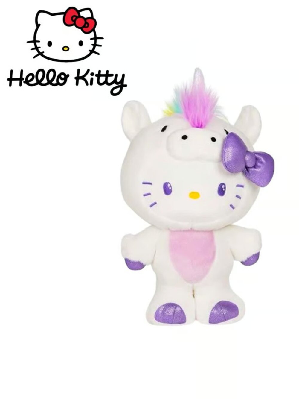 2020 Sanrio Hello Kitty Rainbow Unicorn Plush 10"